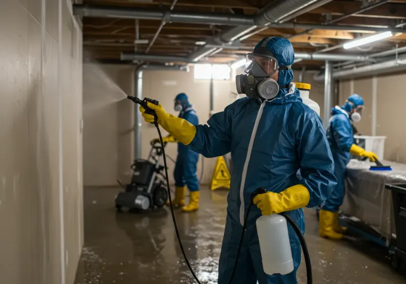 Basement Sanitization and Antimicrobial Treatment process in McLendon-Chisholm, TX