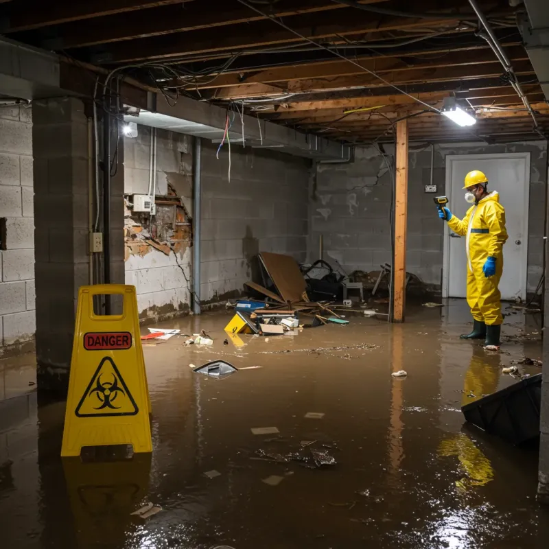Flooded Basement Electrical Hazard in McLendon-Chisholm, TX Property